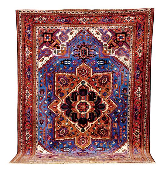 Appraisal: Semi-antique Persian Heriz carpet circa ' x ' Provenance Property