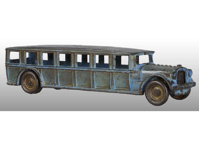 Appraisal: Cast Iron Arcade Fageol Safety Coach Toy Description Painted blue