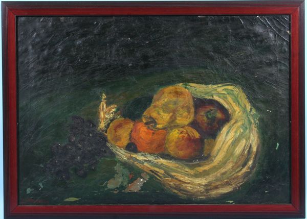 Appraisal: J Greenberg American still life with fruit o c x