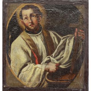 Appraisal: th C Old Master Painting of a young saint looking