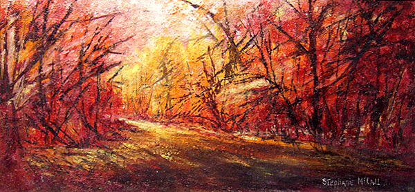 Appraisal: Stephanie McCall Autumn Landscape c oil board x signed and