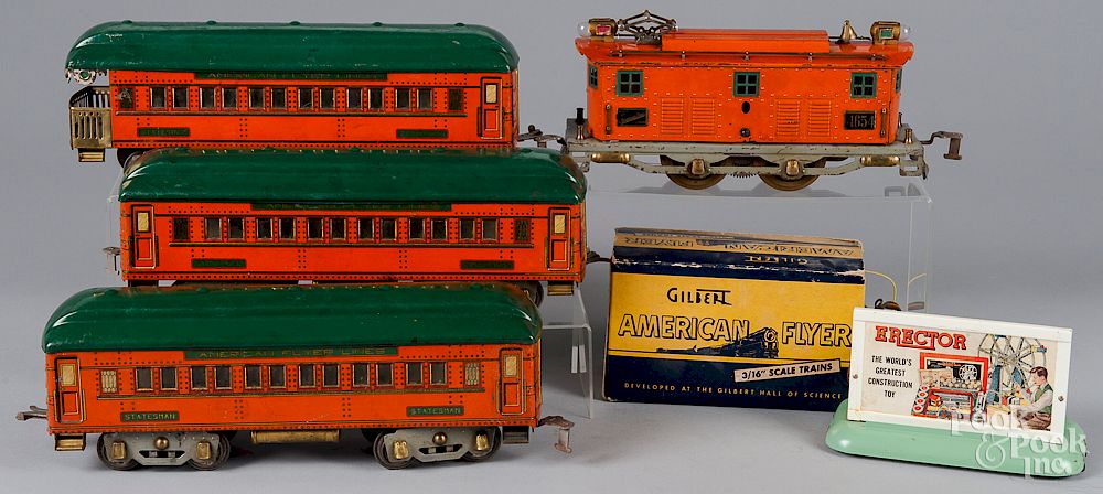 Appraisal: American Flyer four-piece Statesman train set American Flyer four-piece Statesman