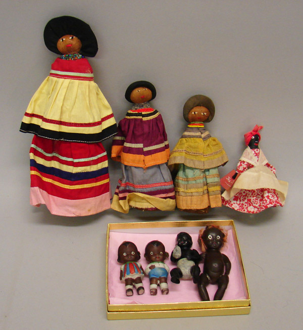 Appraisal: Lot Florida Indians - Black dolls - Mammy bell doll