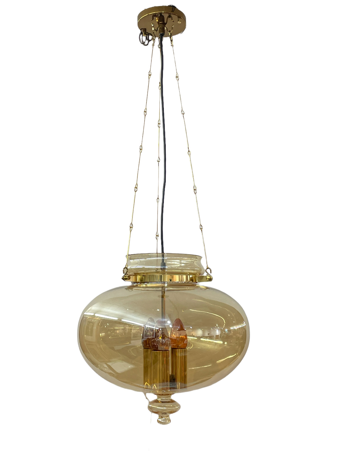 Appraisal: HANGING MURANO ART GLASS FIXTURE - light Murano glass chandelier