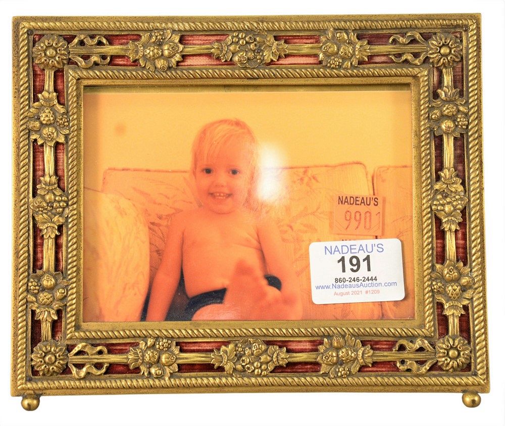 Appraisal: E F Caldwell and Company Gilt Bronze Frame x overall