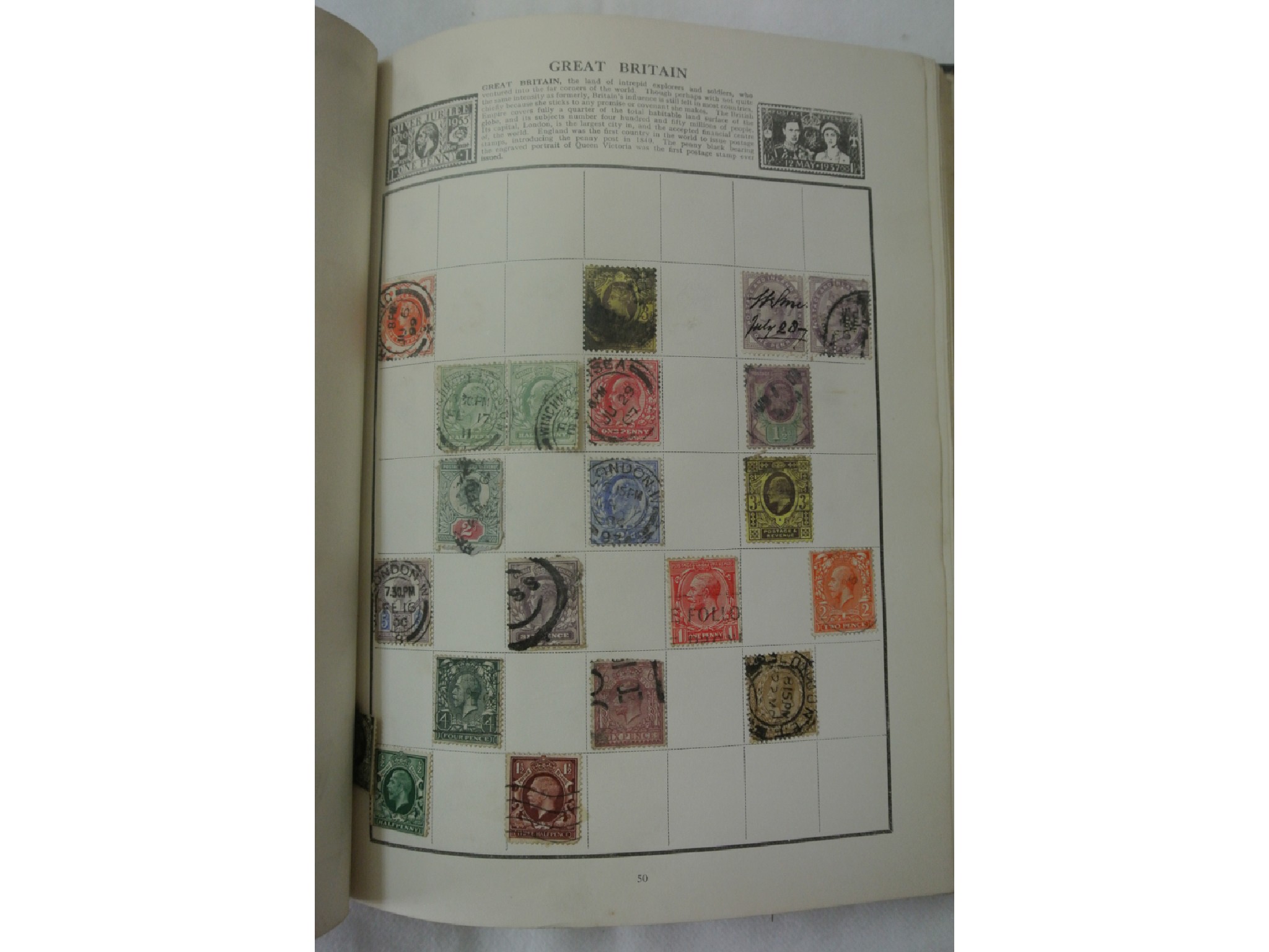 Appraisal: Two stamp albums containing a quantity of early th century