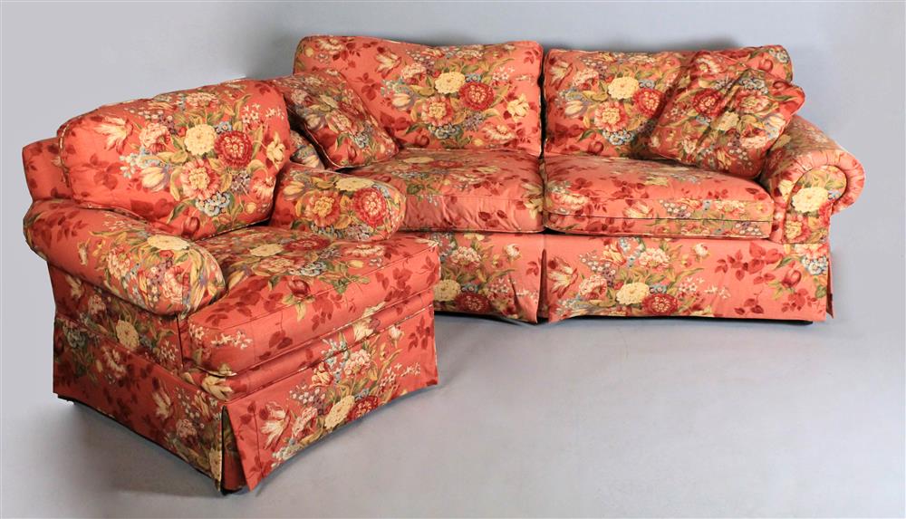 Appraisal: BERKELEY COLLECTION FOR CENTURY ROSE CHINTZ SOFA AND MATCHING CHAIRS