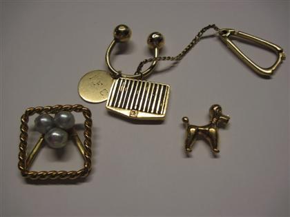 Appraisal: Group of misc yellow gold accessories karat yellow gold Rolls