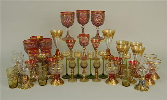 Appraisal: COLLECTION OF CONTINENTAL GILT DECORATED AND GILT AND ENAMEL DECORATED