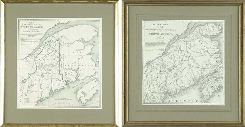 Appraisal: TWO FRAMED MAPS Map of the Northern Part of the