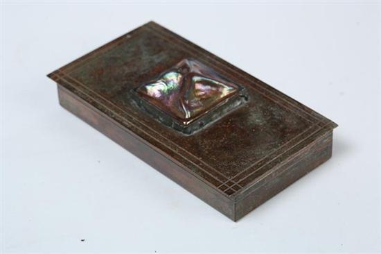 Appraisal: TWO BOXES American th century Copper box with a Tiffany