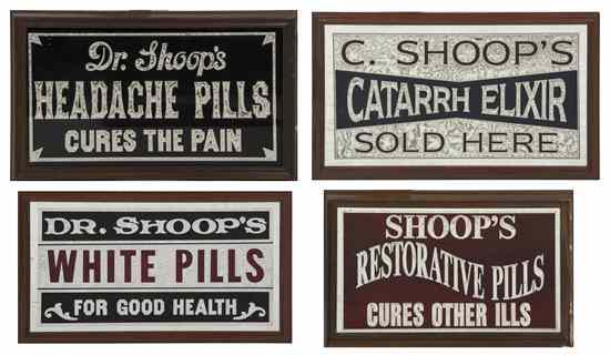 Appraisal: A Collection of Seven Advertising Signs five framed mostly pertaining