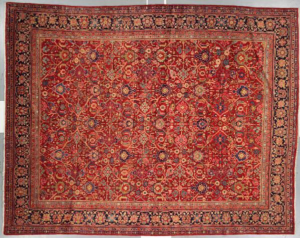 Appraisal: A Mahal carpet Central Persia circa size approximately ft in