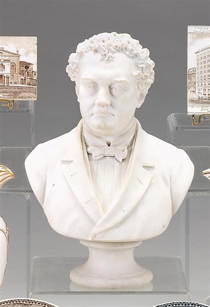 Appraisal: Parian bust of John A Andrew of Massachusetts robinson leadbetter