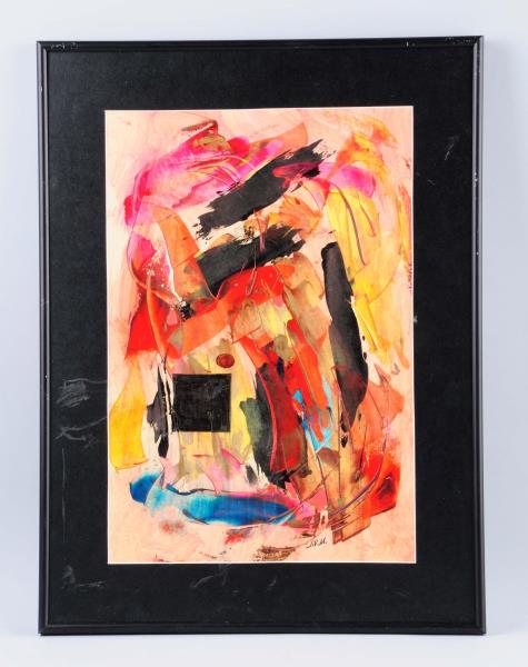 Appraisal: Abstract Painting by J V M This colorful painting is