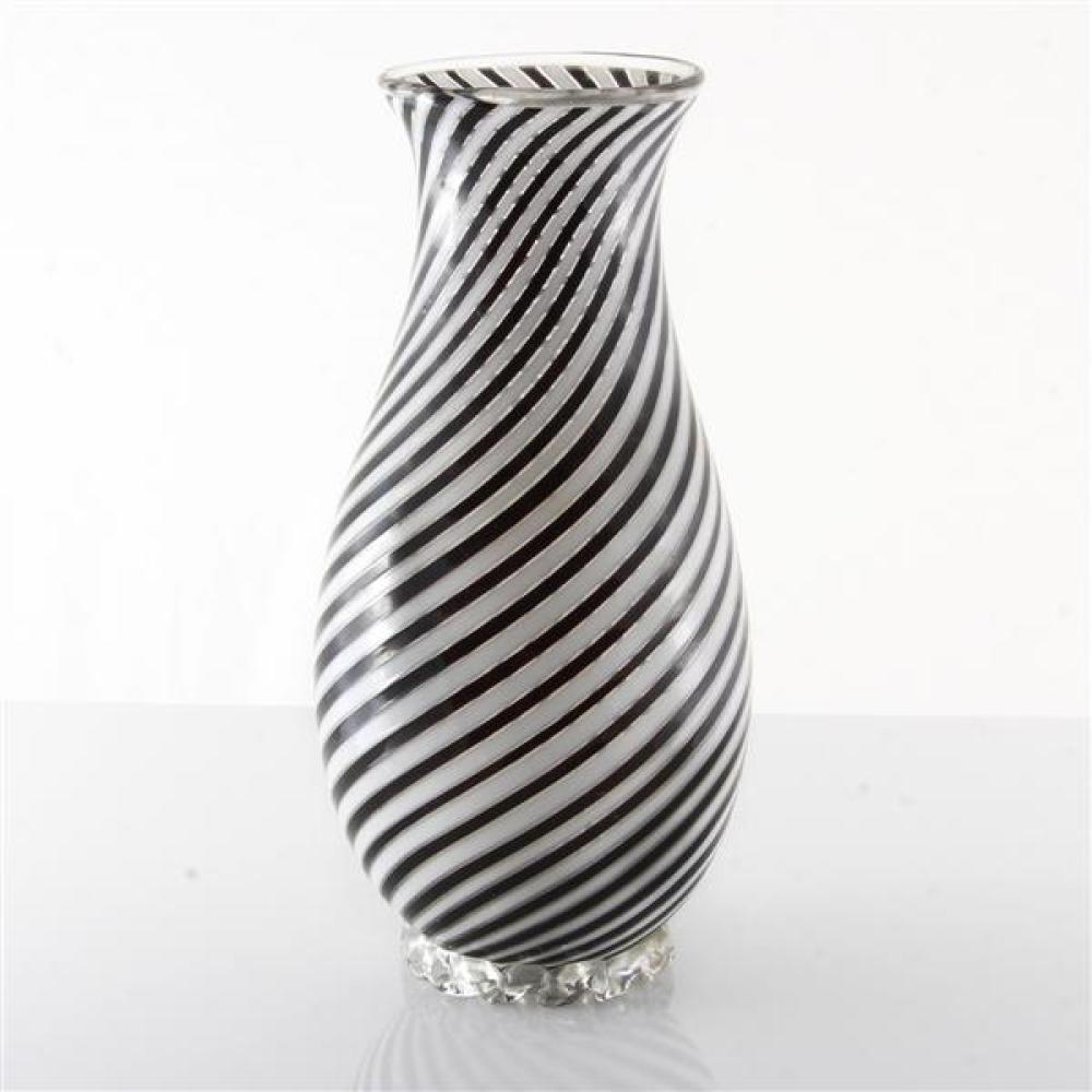 Appraisal: DINO MARTENS FOR AURELIANO TOSO FILIGRANA VASE WITH APPLIED FOOT