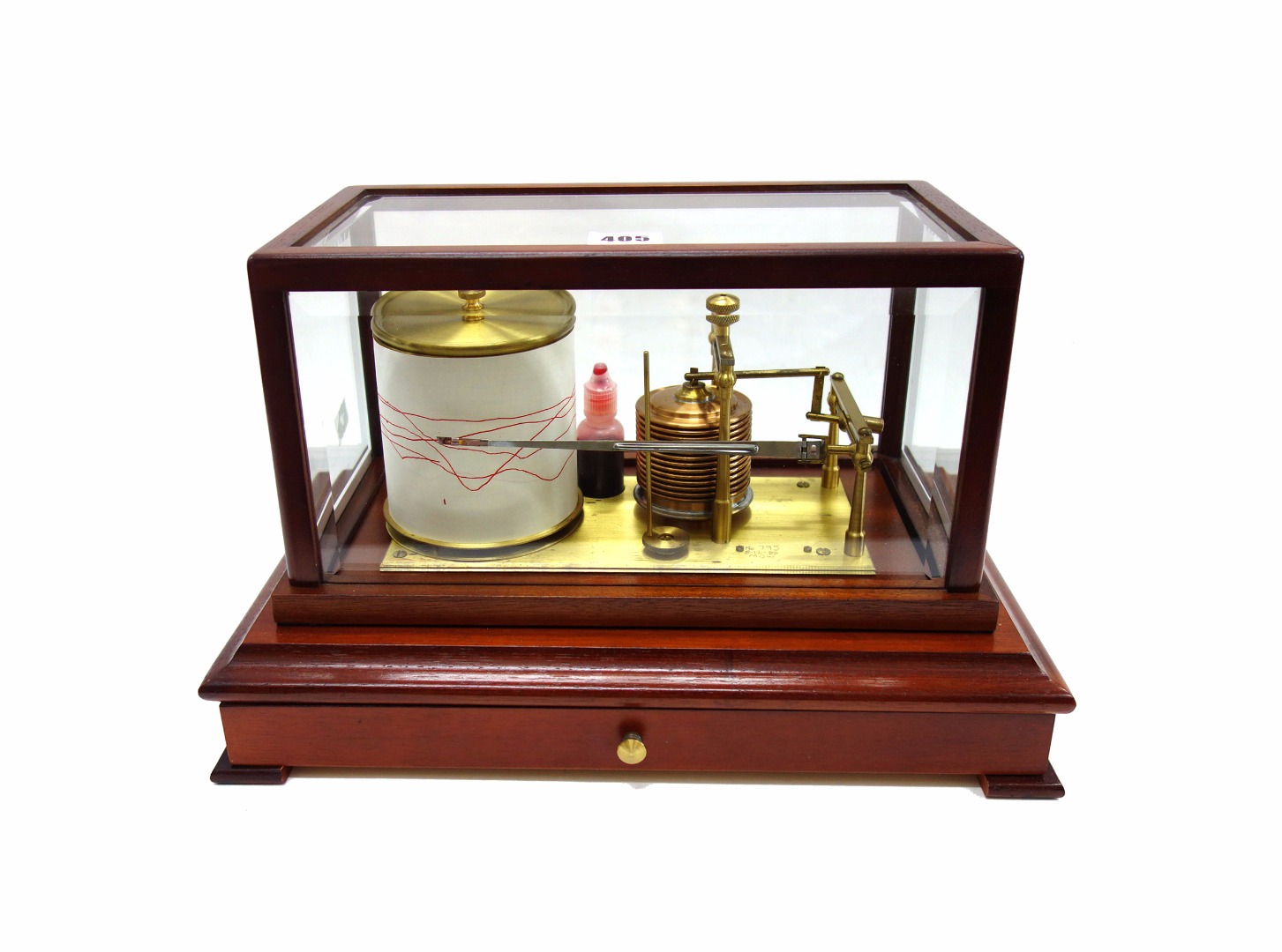 Appraisal: Gradko International Limited a reproduction mahogany cased barograph No dated