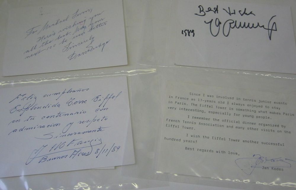 Appraisal: SPORTING Group of four cards Signed or Inscribed and Signed