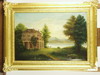 Appraisal: OOC - Hudson River School depicting Italianate house near lake