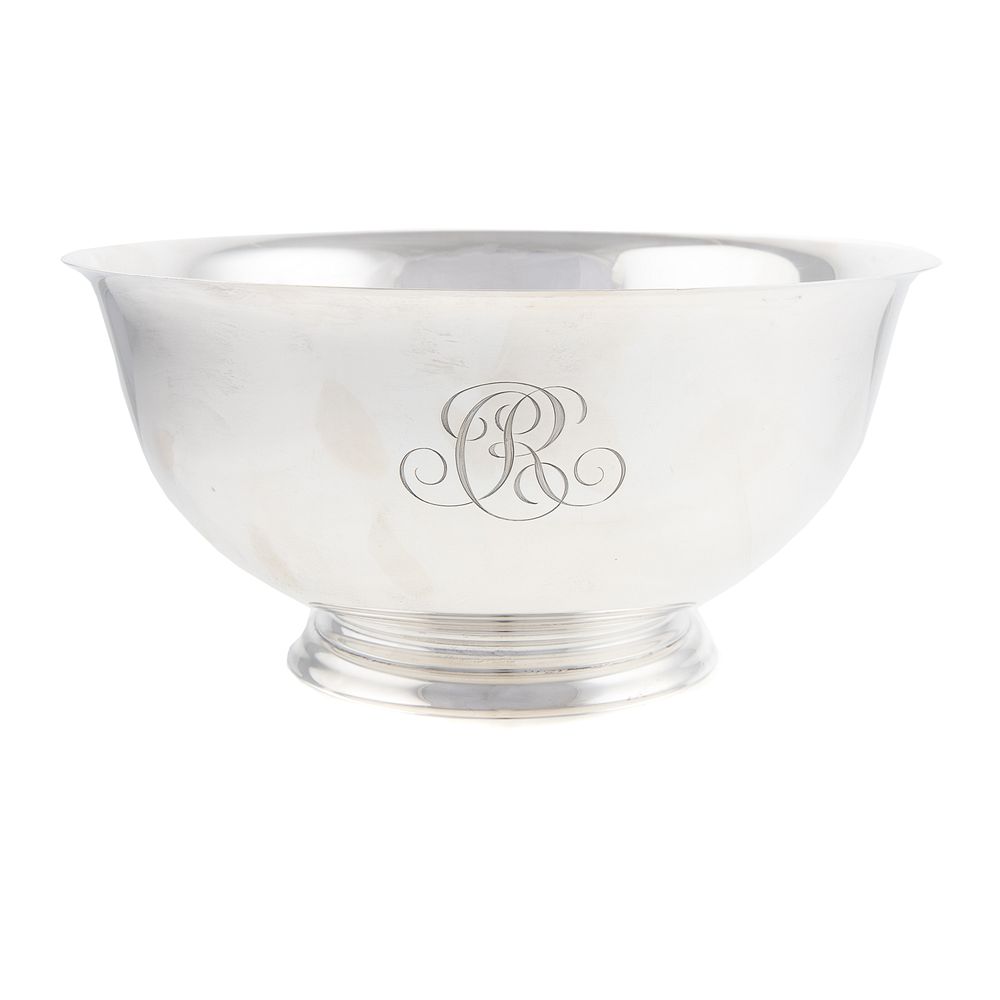 Appraisal: Gorham Sterling Revere-Style Bowl date mark model monogrammed in H