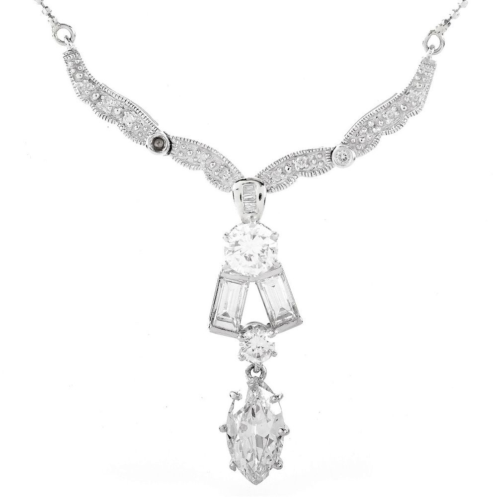 Appraisal: ct TW Diamond and Gold Pendant Necklace Contemporary Carat TW