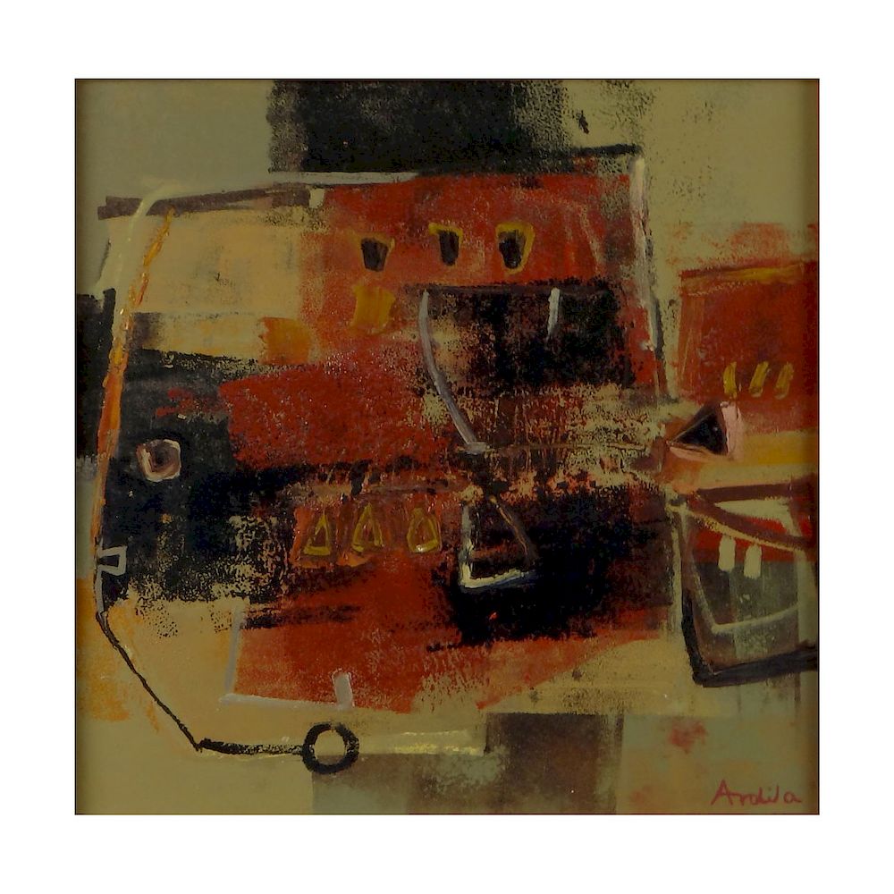 Appraisal: Luis German Ardila Colombian-American contemporary Oil on Artist's Board Pez