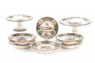 Appraisal: Pc English Porcelain Dessert Set Minton attr Attributed to Minton