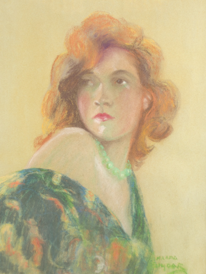 Appraisal: AMANDA TESTER SNYDER PASTEL ON PAPER Oregon - Portrait of