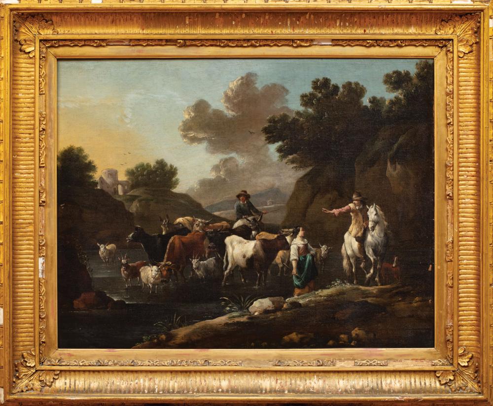 Appraisal: Simon Johannes Douw Dutch - A Pastoral Landscape with Horses