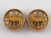 Appraisal: A pair of Russian hallmarked standard approx carat gold cufflinks