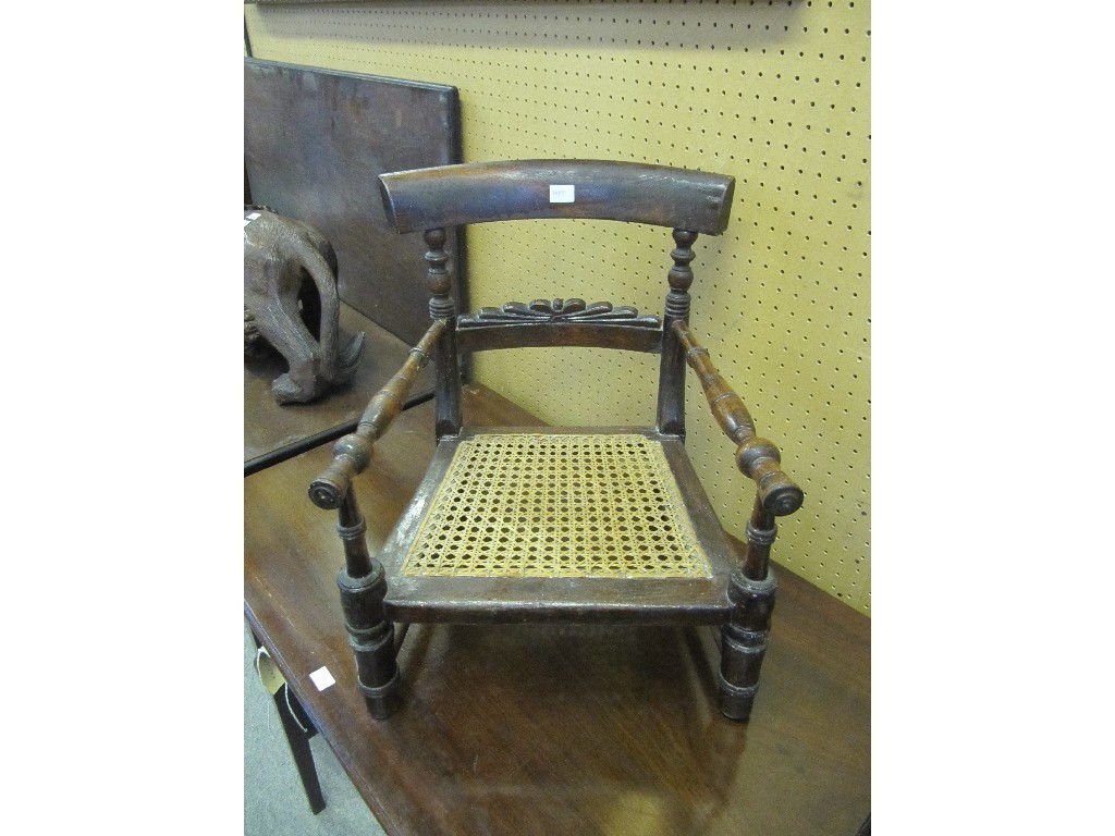 Appraisal: Early th century Regency style child's bergere seated chair