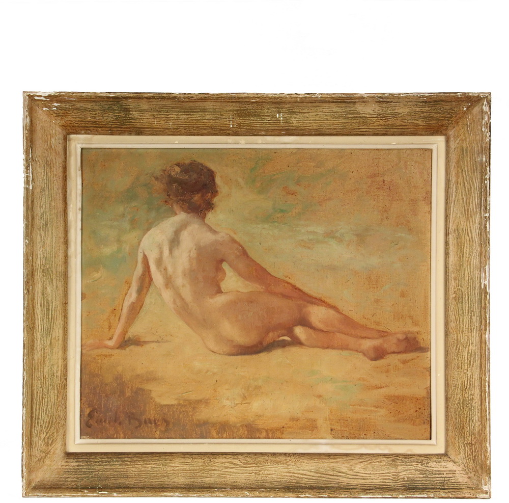 Appraisal: ERICH BAER - Nude du Dos oil on linen French