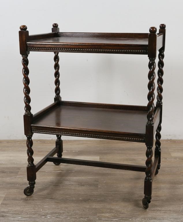 Appraisal: English Arts and Crafts tiered side table English Early th