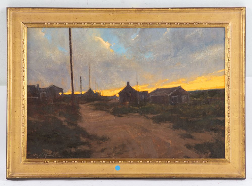 Appraisal: Michael J Lynch Nantucket Sunset Oil American b Oil on