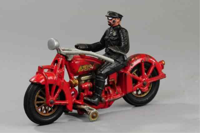 Appraisal: a HUBLEY FOUR CYLINDER INDIAN MOTORCYCLE W COP RI Cast