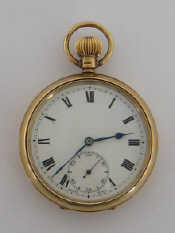 Appraisal: A carat gold open faced pocket watch the four piece