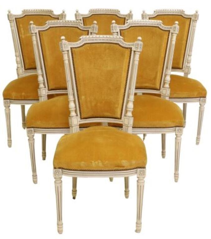 Appraisal: lot of French Louis XVI style dining chairs th c