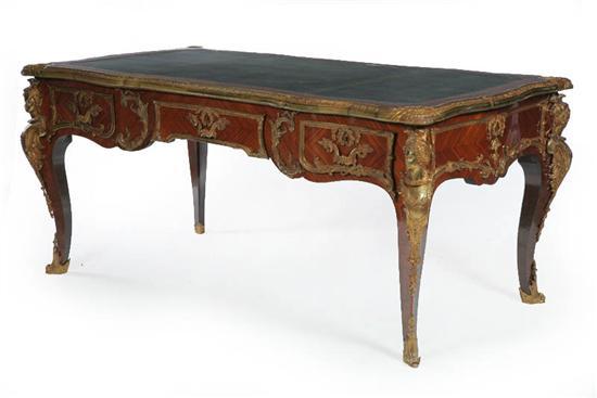 Appraisal: LOUIS XV STYLE PARTNER'S DESK Twentieth century mixed woods Three