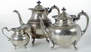 Appraisal: Three Pieces Mexican Sterling th century all with round body