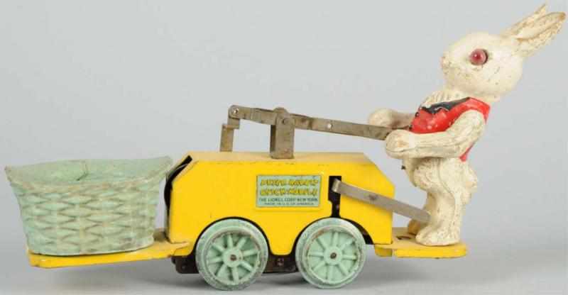 Appraisal: Lionel Peter Rabbit Clockwork Chickmobile Handcar American Rabbit has original