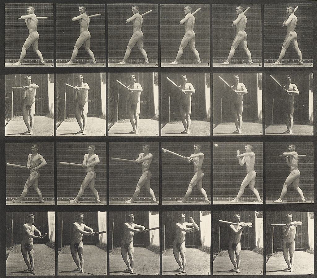 Appraisal: MUYBRIDGE EADWEARD - Man swinging a baseball bat from Animal