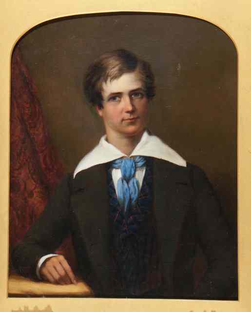 Appraisal: TH CENTURY ENGLISH SCHOOLPortrait of a young gentleman wearing a