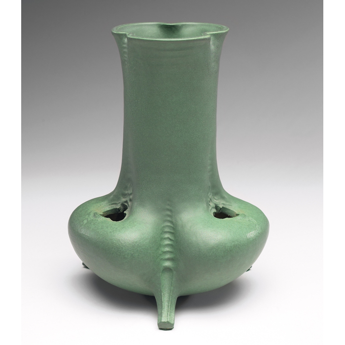 Appraisal: Teco vase designed by Fritz Albert covered in a good