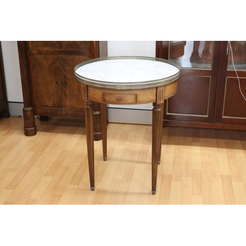 Appraisal: Vintage French Louis XVI style briolette table with marble top