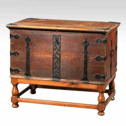 Appraisal: A Scandinavian Country Chest on Stand dated of typical form