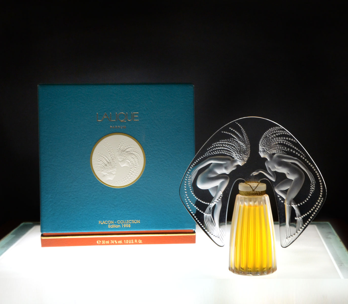 Appraisal: LALIQUE PERFUME FLACON COLLECTION WITH BOX Bottle is full and