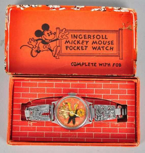 Appraisal: Ingersoll Disney The Little Pigs Wrist Watch Description Extremely rare