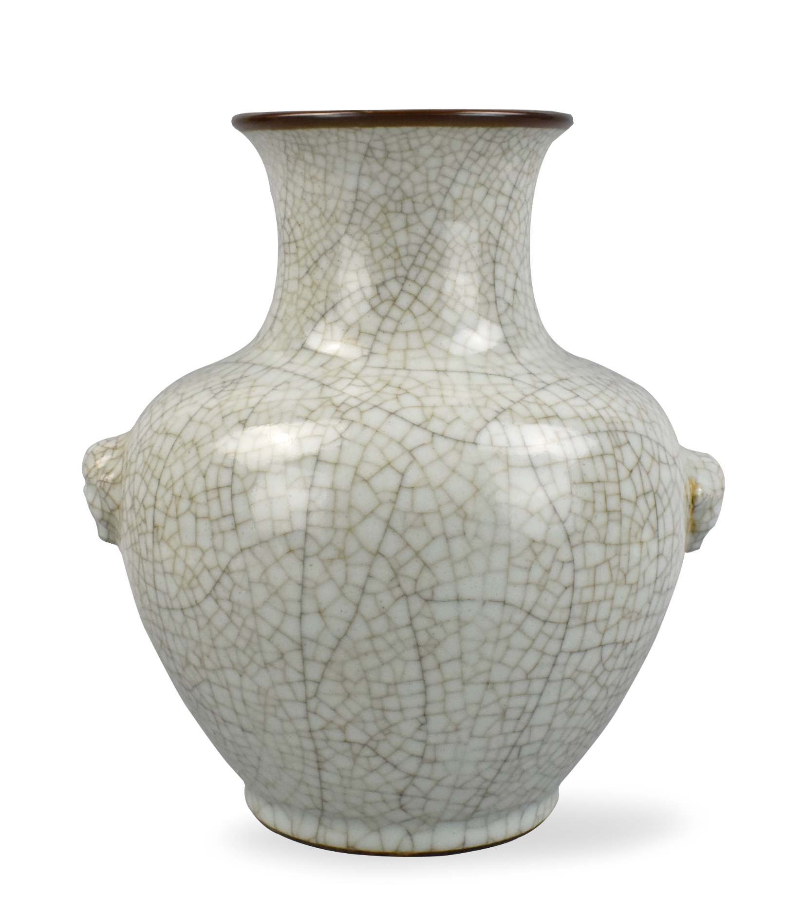 Appraisal: A weighty Chinese Ge glazed ritual zun vase with an