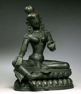 Appraisal: ANTIQUE NEPALESE BRONZE DEITY Well cast and antique Nepalese sectional