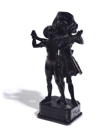 Appraisal: ART KAUBA C Cake-Walk Small bronze depicting two black children